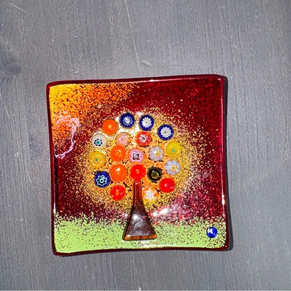 Tree of Life Murano Glass Dish - Picture 2 of 7